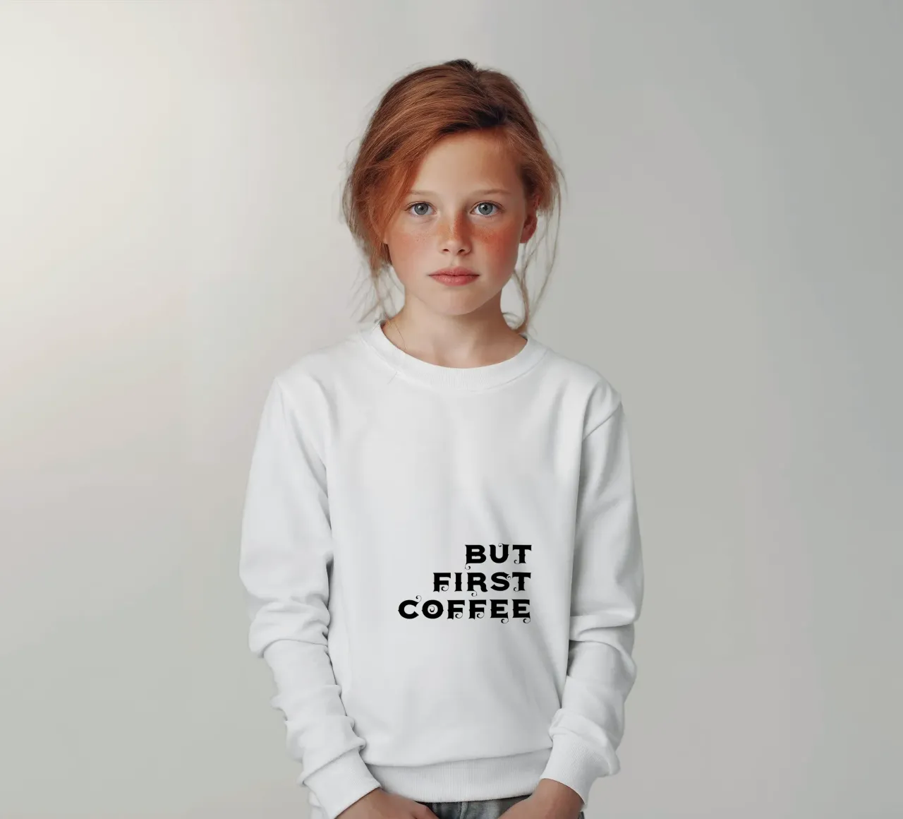 Ma prima il caffè felpa bambino da YV TYPOGRAPHY