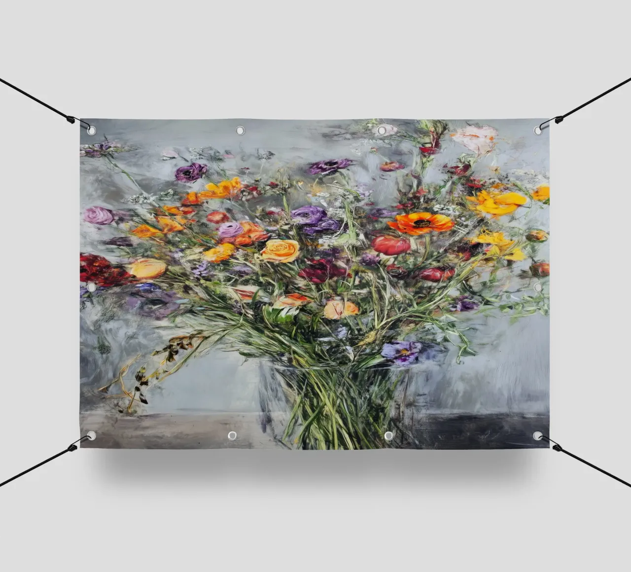 Bouquet di fiori selvatici telo in pvc da Justyna Jaszke JBJart