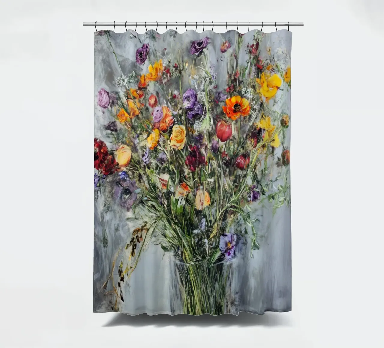 Bouquet di fiori selvatici tenda da doccia da Justyna Jaszke JBJart