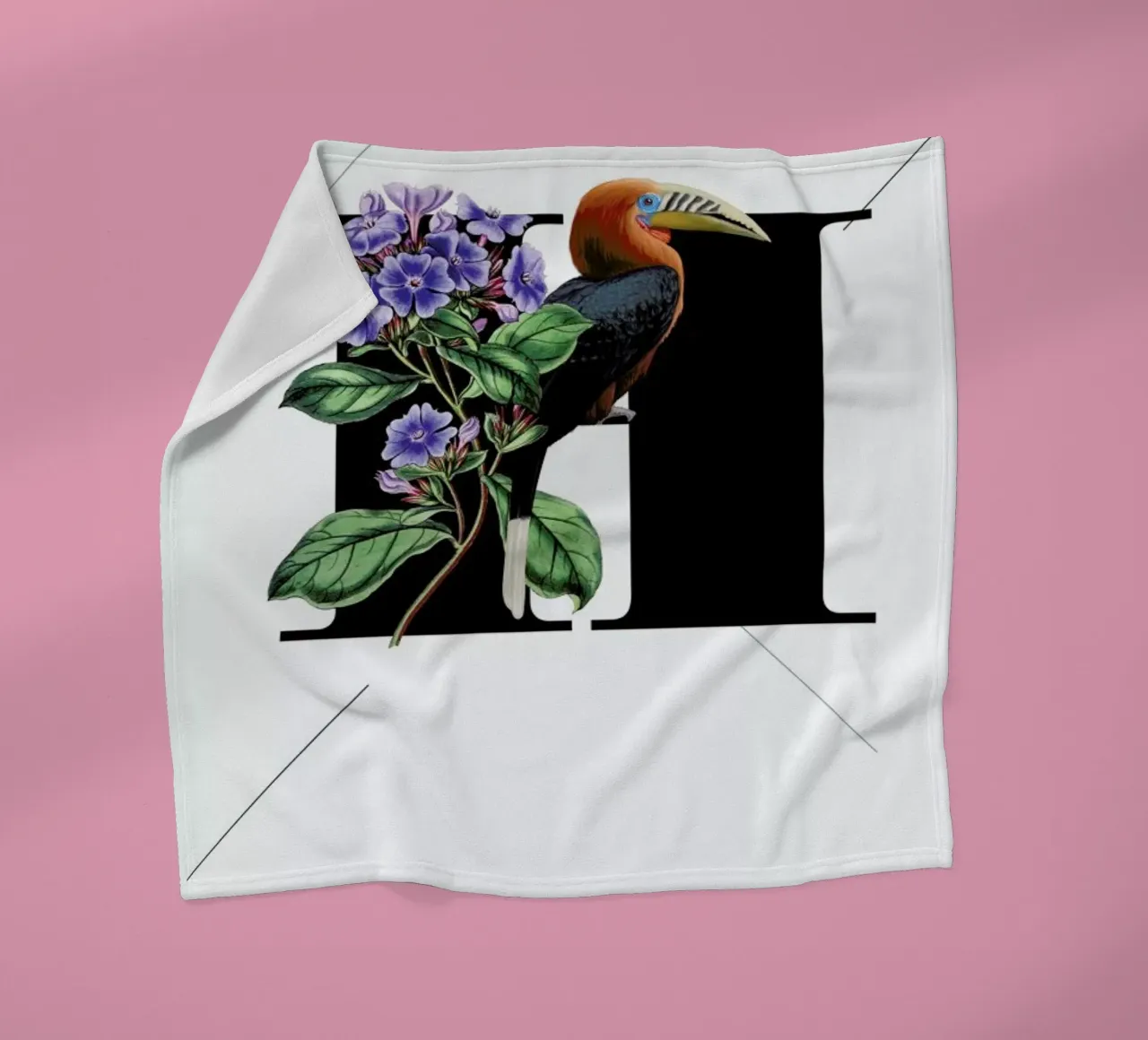 Botanical Alphabet - H coperta in pile da Froilein Juno