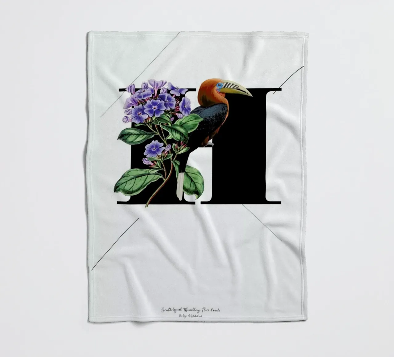 Botanical Alphabet - H coperta in pile da Froilein Juno