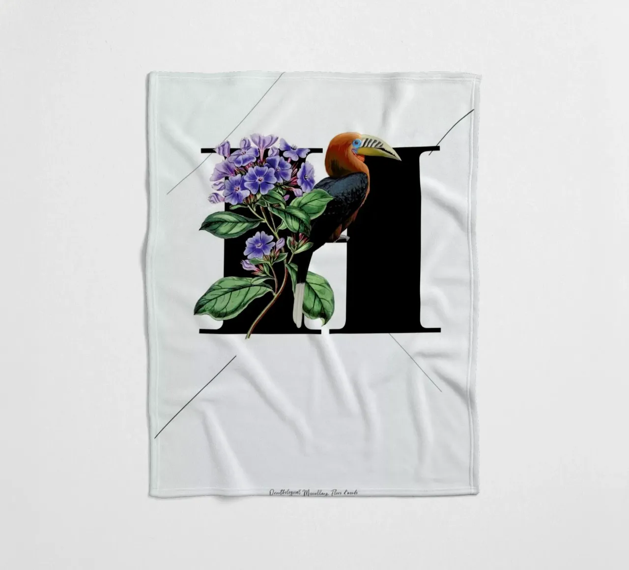 Botanical Alphabet - H coperta in pile da Froilein Juno