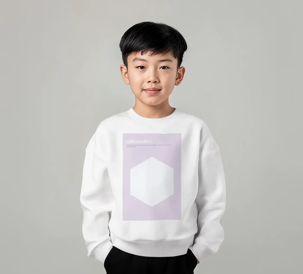 Utilitarianism kids sweatshirt by Genís Carreras