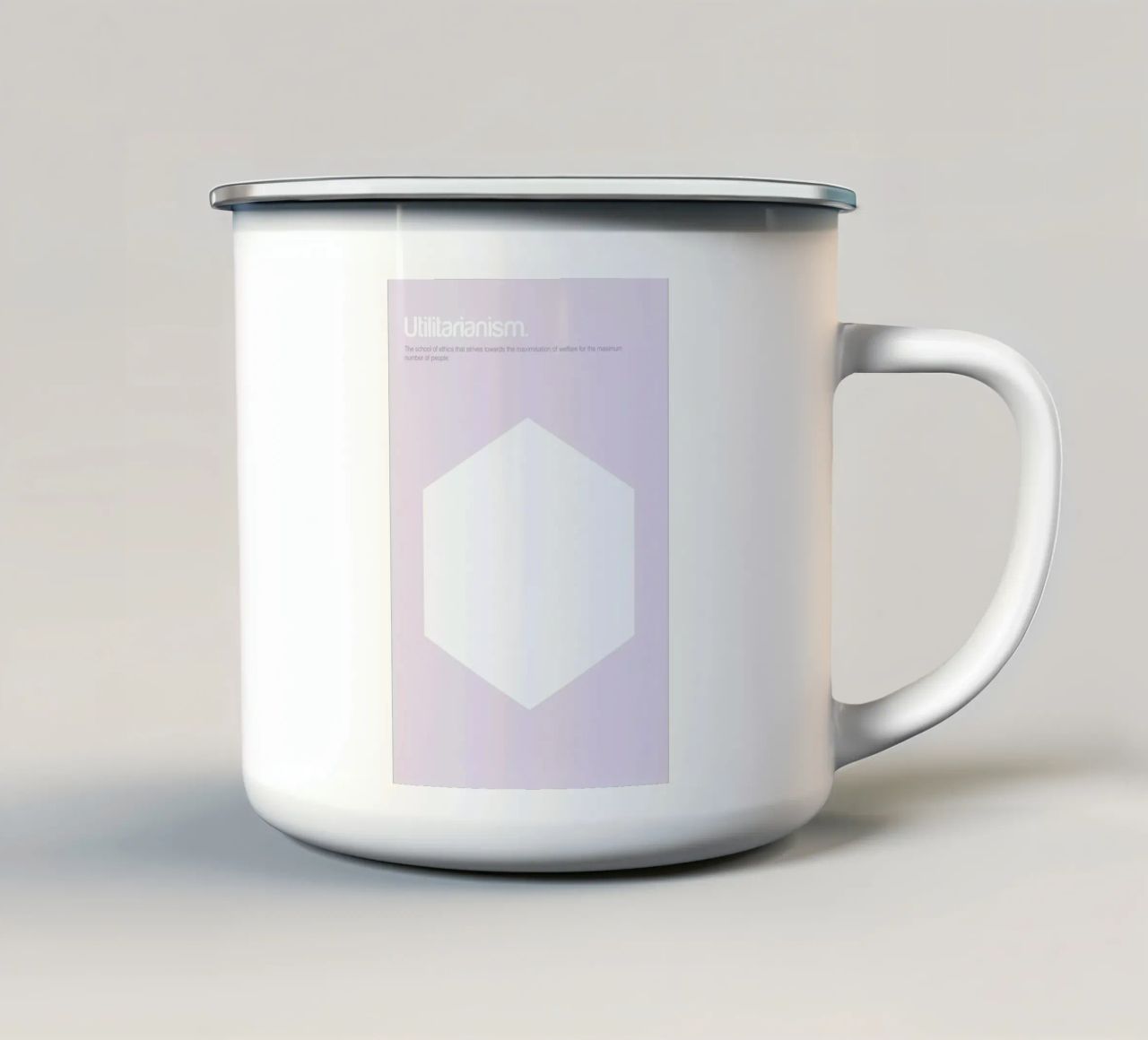 Utilitarianism tazza in smalto da Genís Carreras