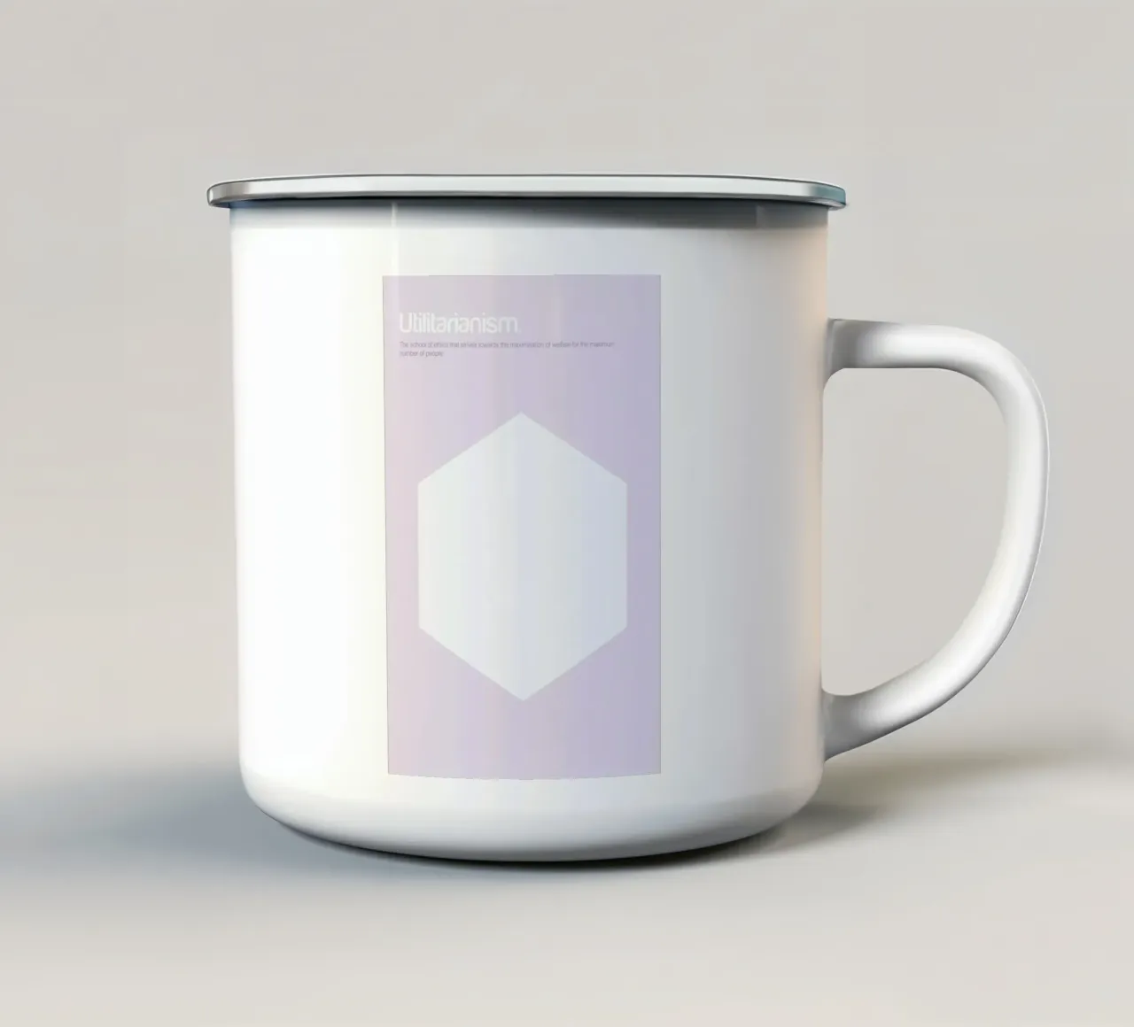 Utilitarianism tazza in smalto da Genís Carreras