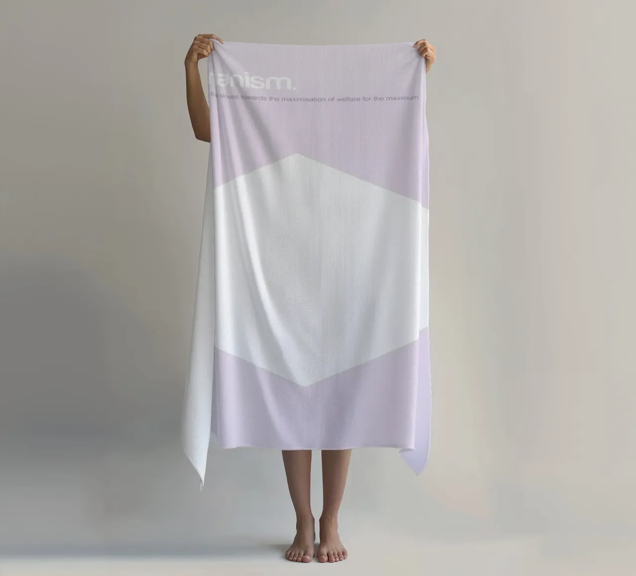 Utilitarianism beach towel by Genís Carreras