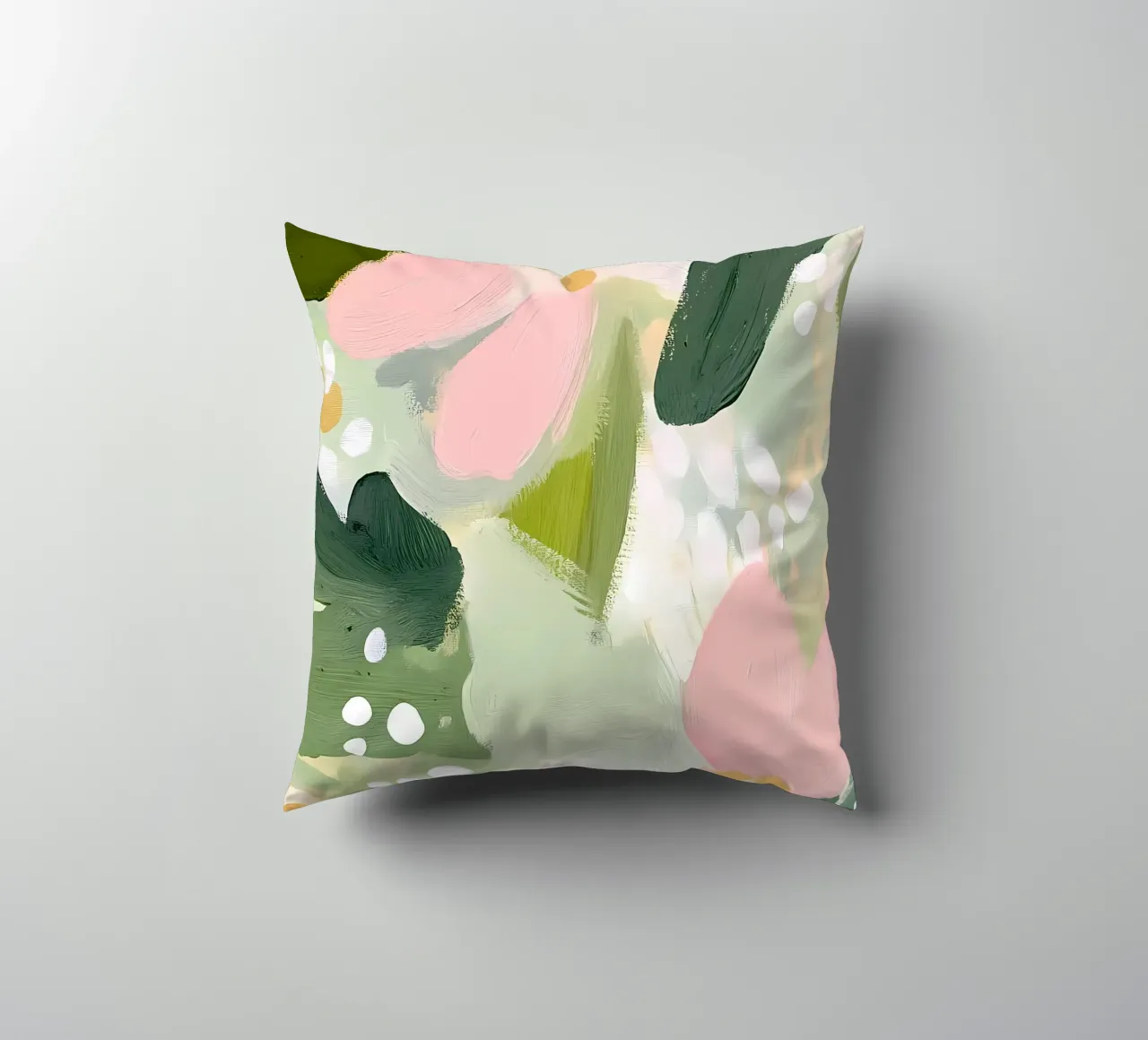 Fiori pastello, rosa e verde cuscino da IamHomeStudio