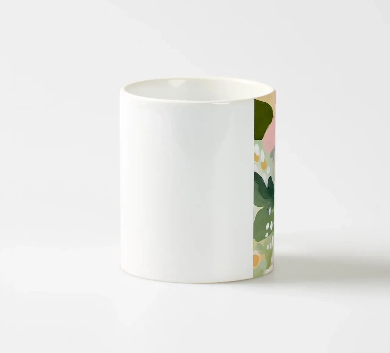 Fiori pastello, rosa e verde tazza in ceramica da IamHomeStudio