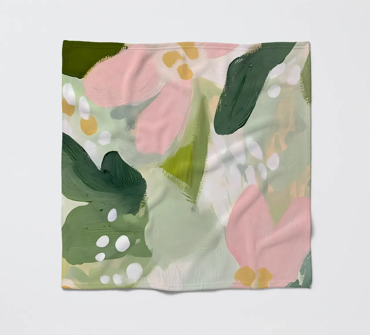 Fiori pastello, rosa e verde coperta in pile da IamHomeStudio