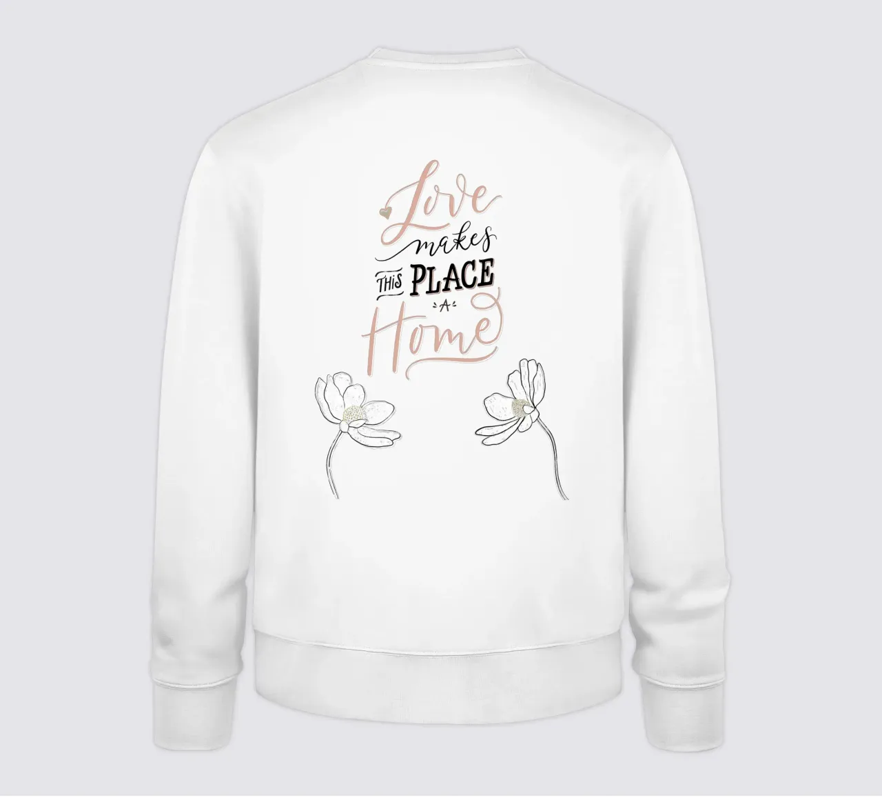 L'amore rende questo posto una casa. Zitat. Scrittura a mano. felpa da CalliLetters