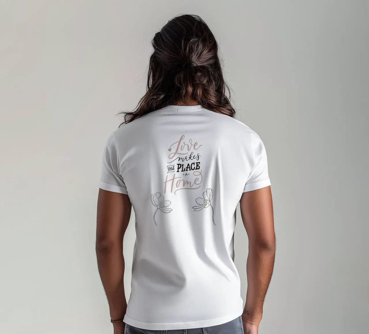 L'amore rende questo posto una casa. Zitat. Scrittura a mano. t-shirt da CalliLetters