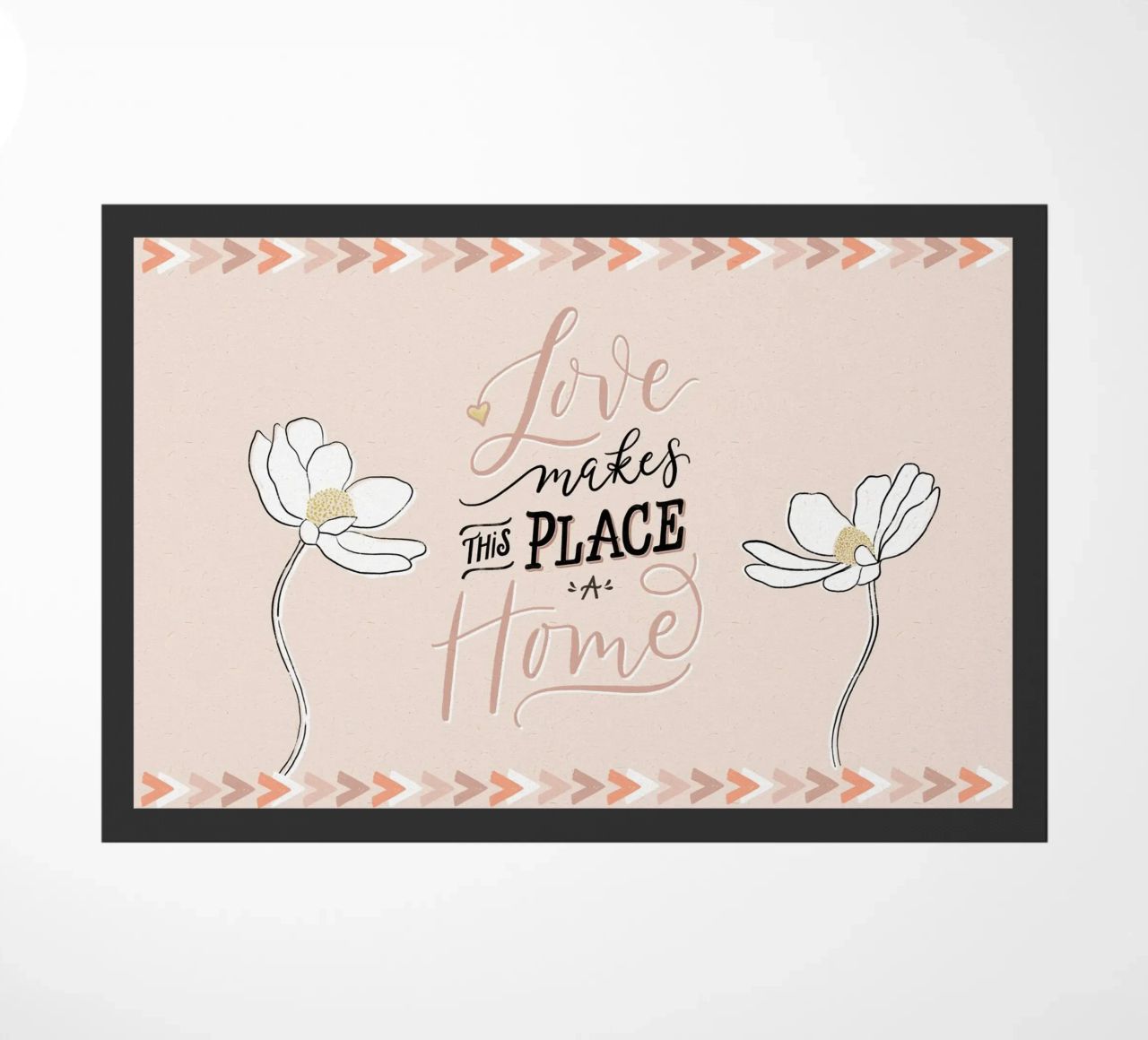 L'amore rende questo posto una casa. Zitat. Scrittura a mano. zerbino da CalliLetters