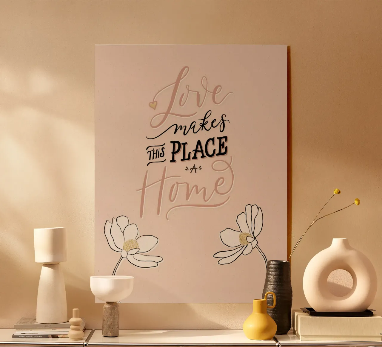 L'amore rende questo posto una casa. Zitat. Scrittura a mano. plexiglass da CalliLetters