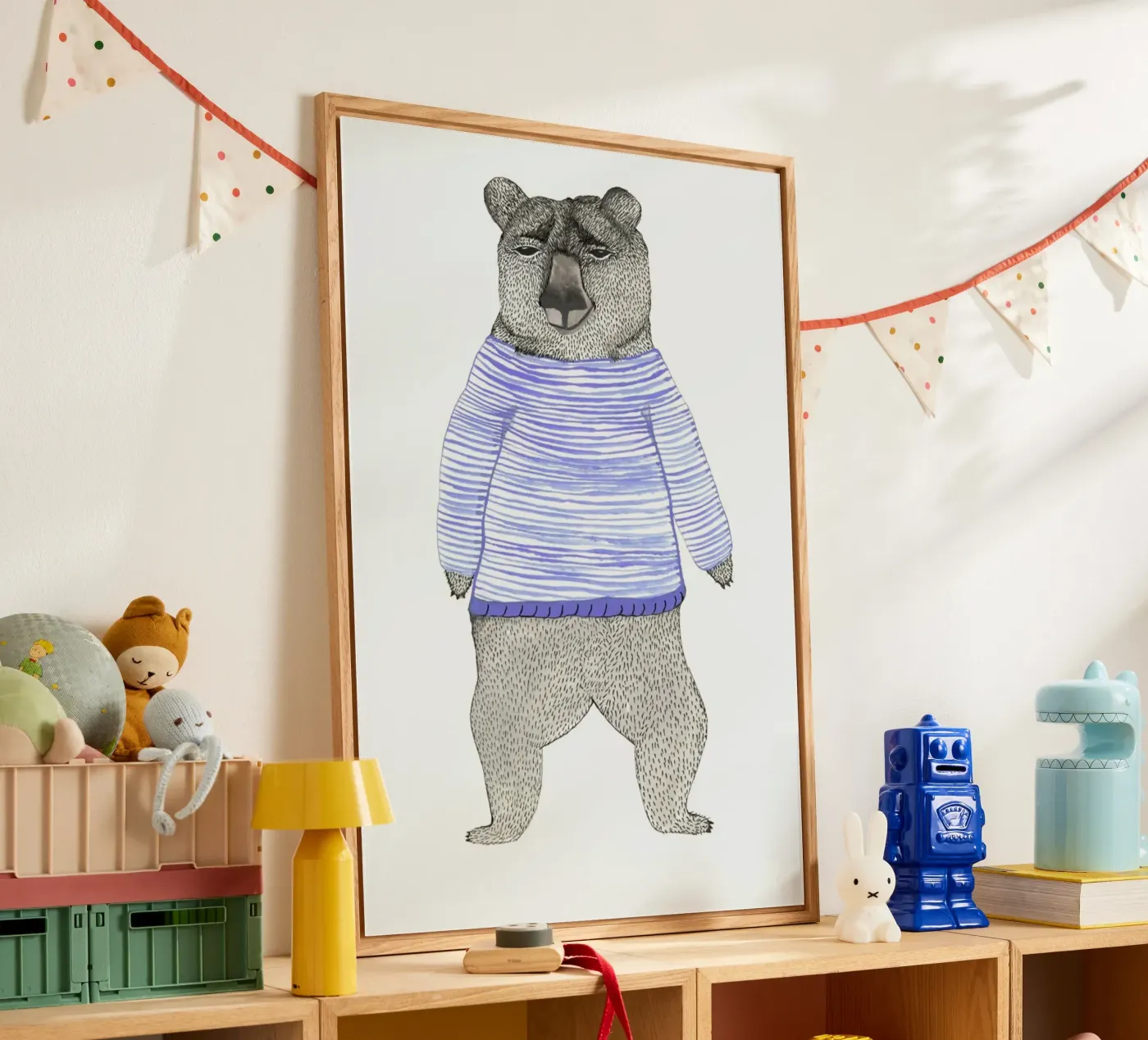 Bear with Stripes plexiglas de Atelier Mave