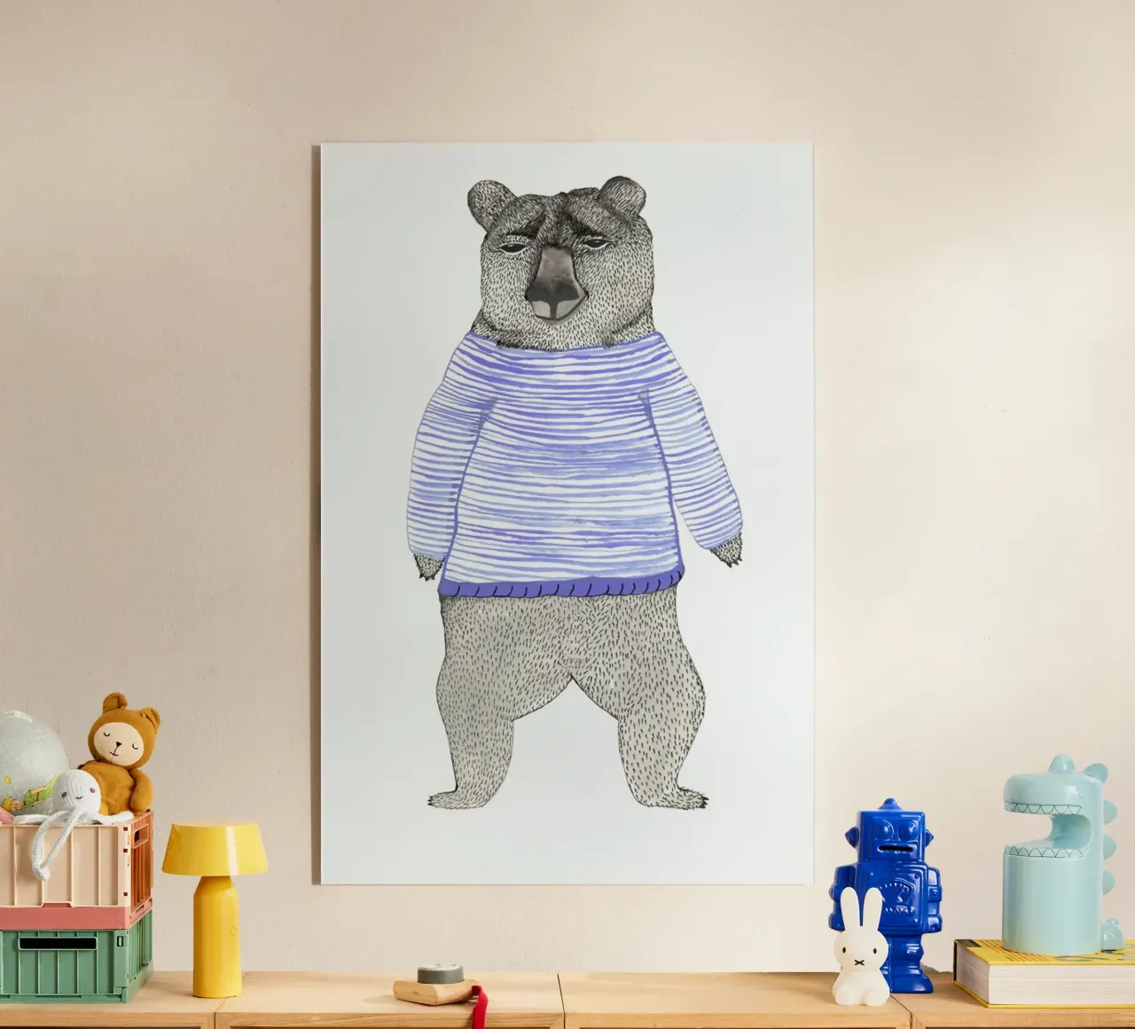 Bear with Stripes plexiglass da Atelier Mave