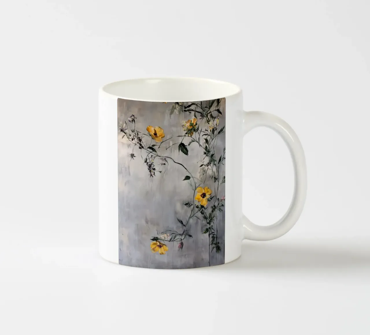 Fiori gialli tazza in ceramica da Justyna Jaszke JBJart