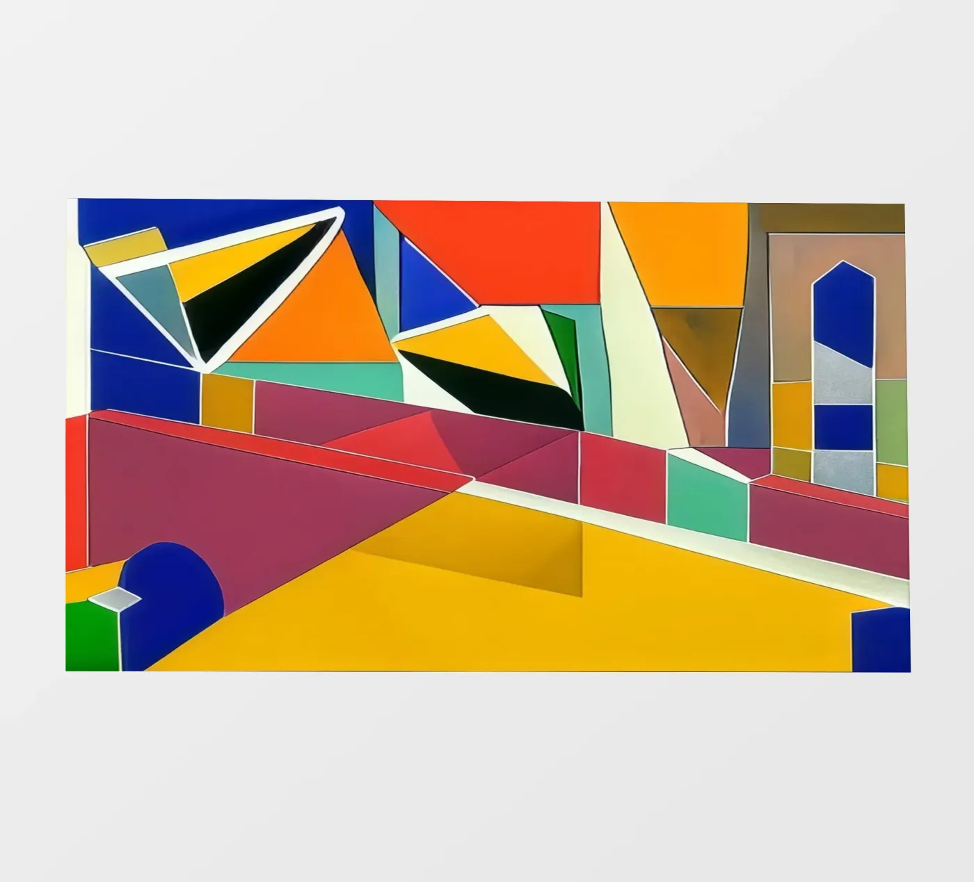 Excursion_landscape_9 backlit folie van Abstract Art by LK