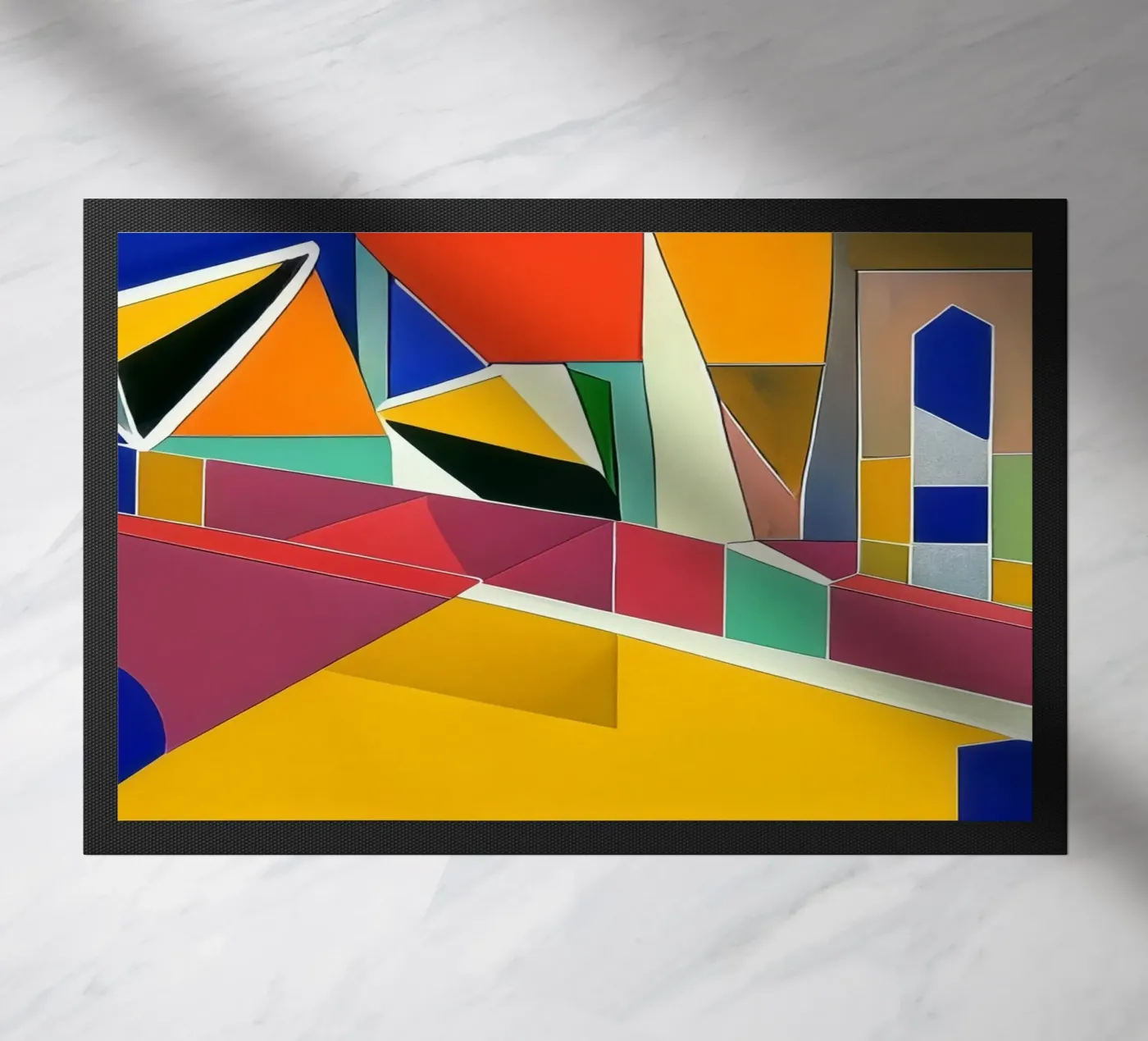 Excursion_landscape_9 doormat by Abstract Art by LK