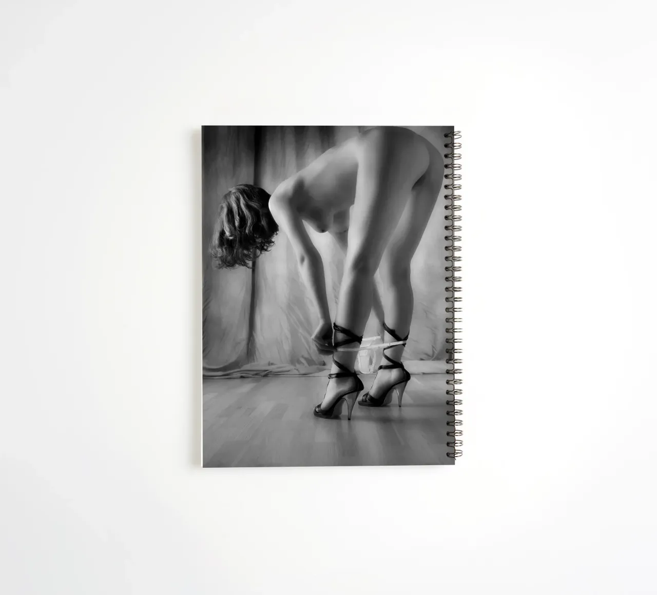 Kristin Undressing spiral notebook by Dave Hare Photography