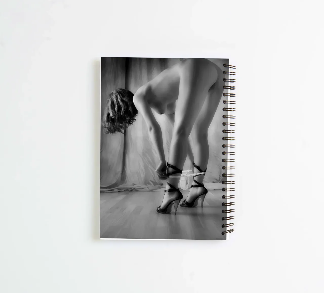 Kristin Undressing spiral notebook by Dave Hare Photography