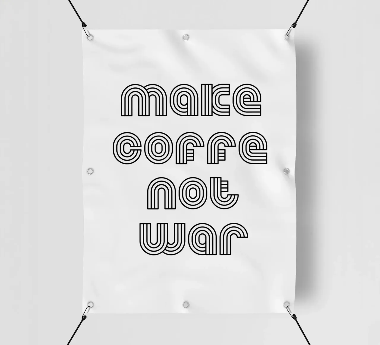 Preparate il caffè, non la guerra telo in pvc da YV TYPOGRAPHY