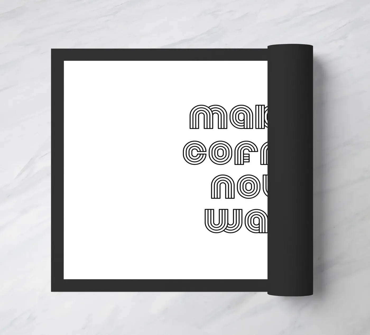 Make Coffee Not War doormat by YV TYPOGRAPHY