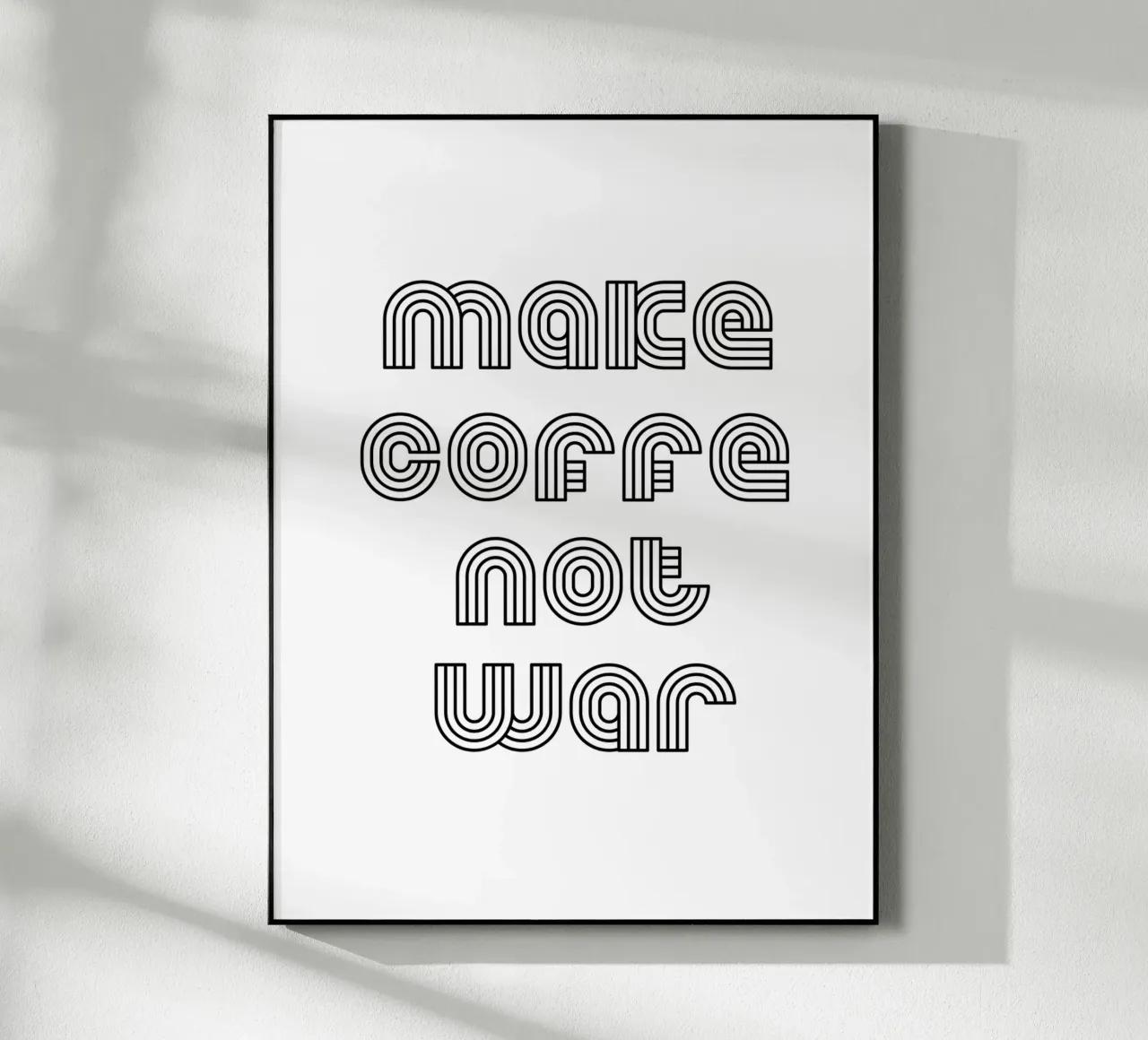 Preparate il caffè, non la guerra plexiglass da YV TYPOGRAPHY
