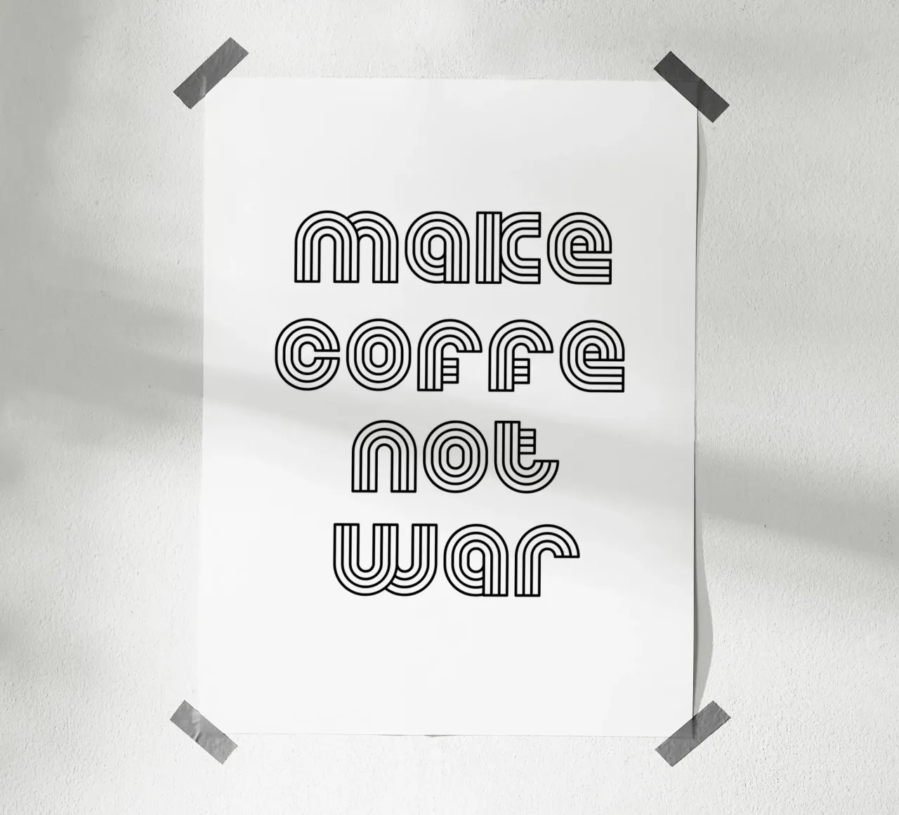 Preparate il caffè, non la guerra carta hahnemühle da YV TYPOGRAPHY