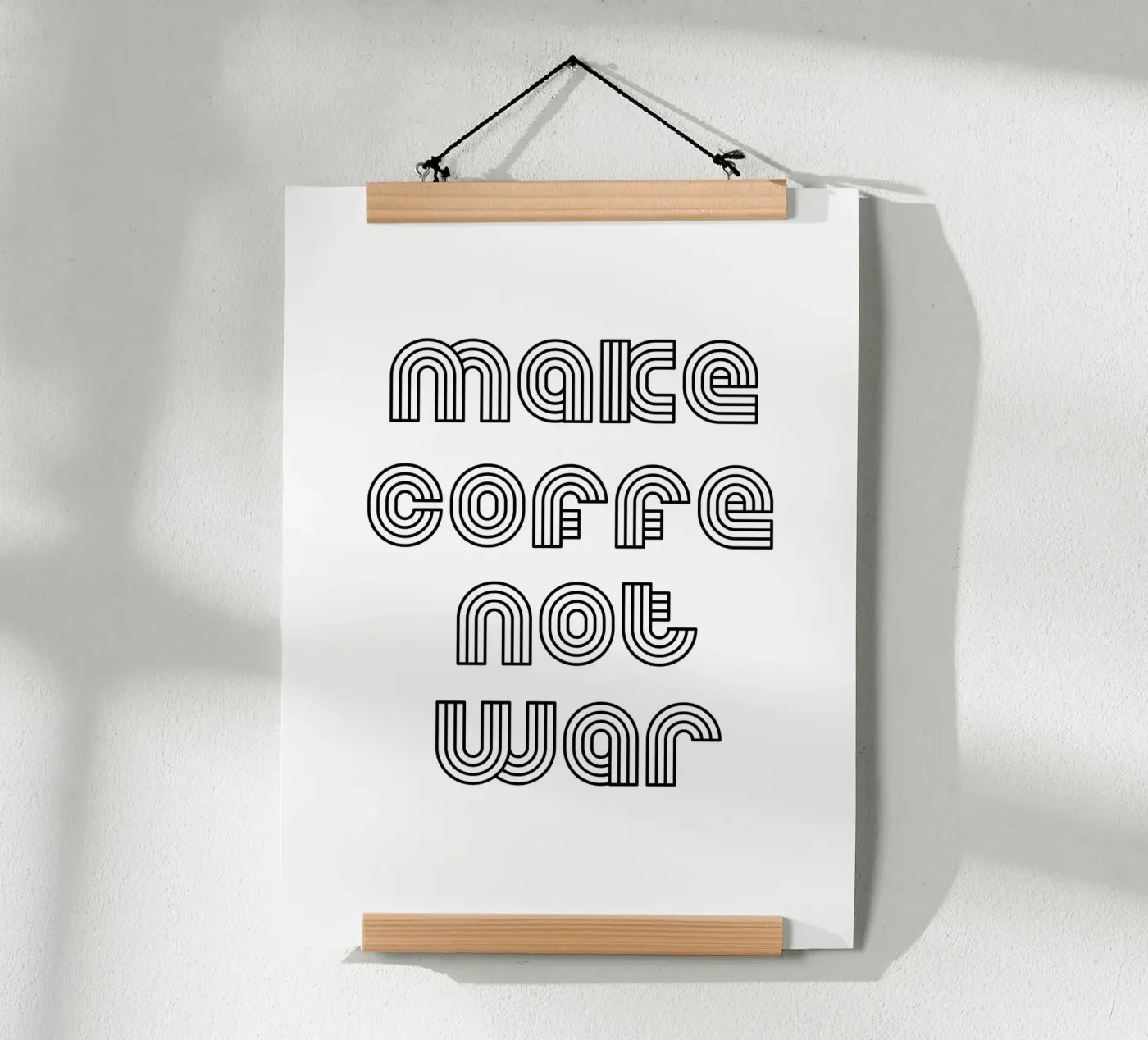 Make Coffee Not War poster by YV TYPOGRAPHY
