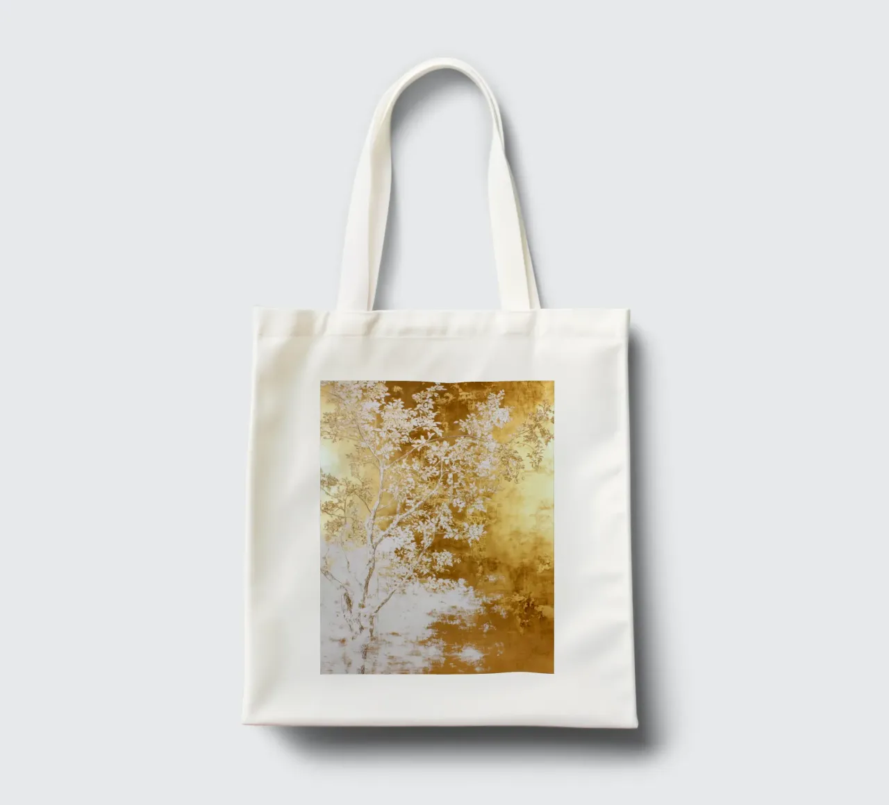 Albero bianco e oro borsa in juta da Justyna Jaszke JBJart