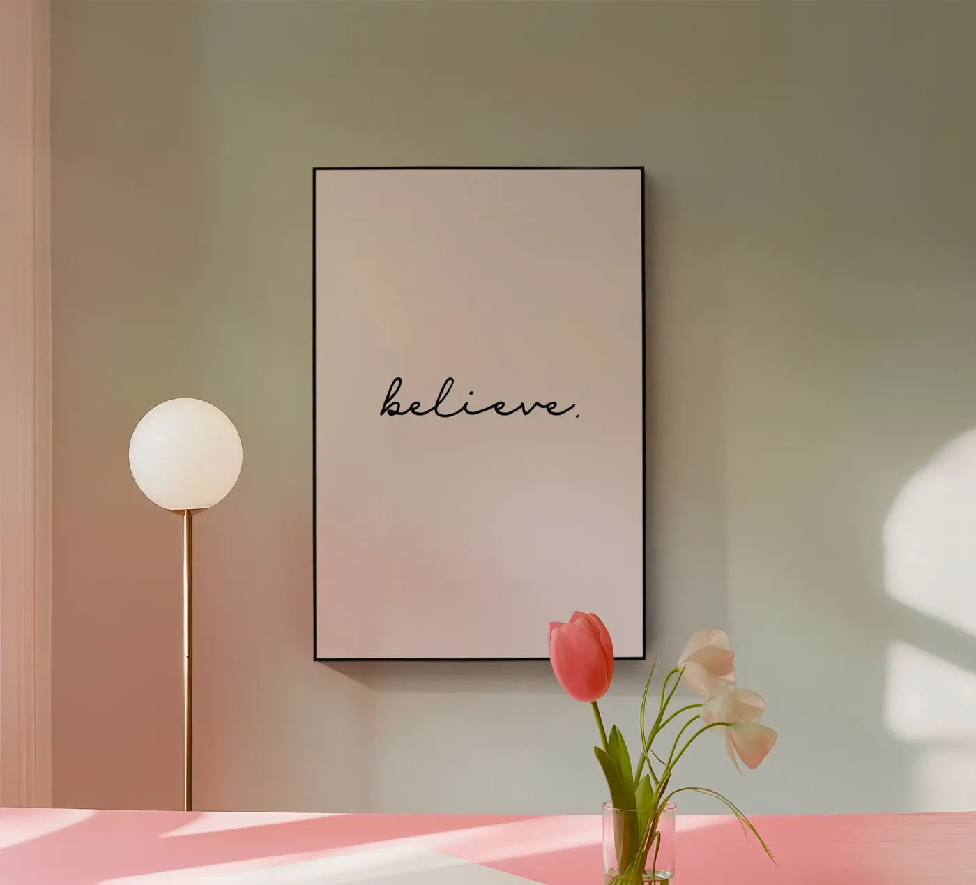 Believe plexiglas de Studio One