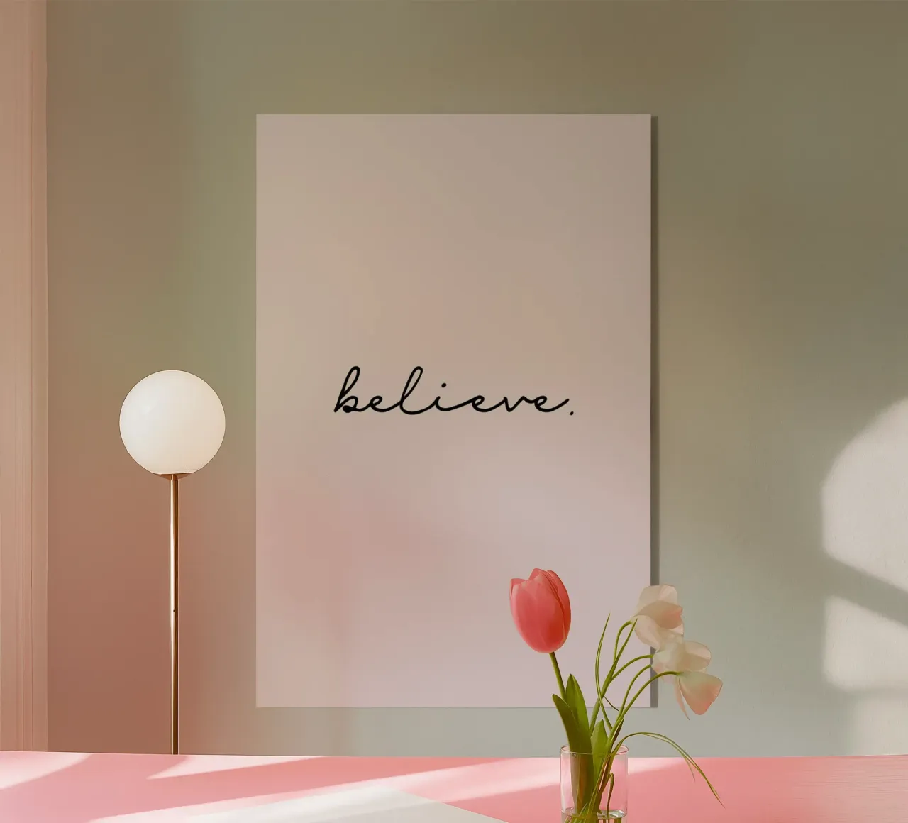 Believe plexiglas de Studio One