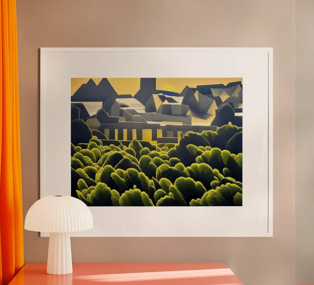 Escursione_paesaggio_10 poster con telaio in alluminio da Abstract Art by LK