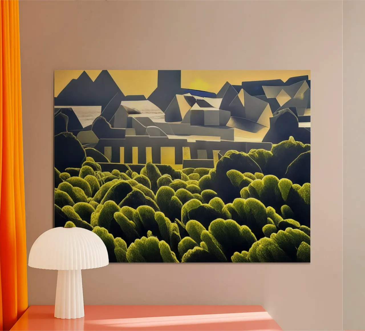 Escursione_paesaggio_10 poster con telaio in alluminio da Abstract Art by LK