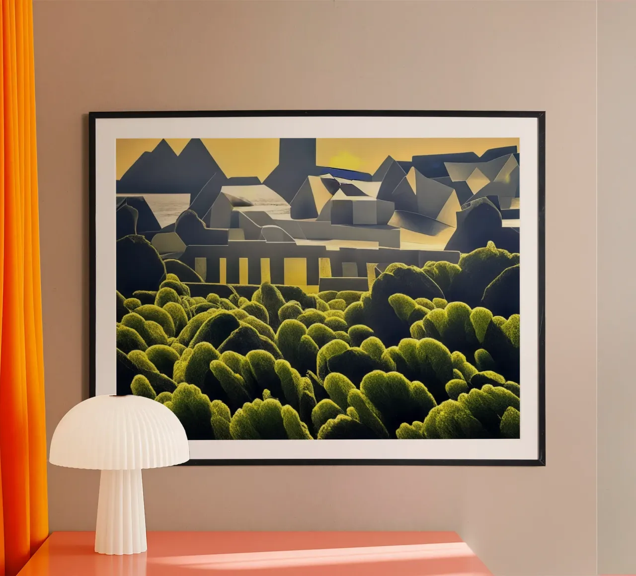 Escursione_paesaggio_10 poster con telaio in alluminio da Abstract Art by LK
