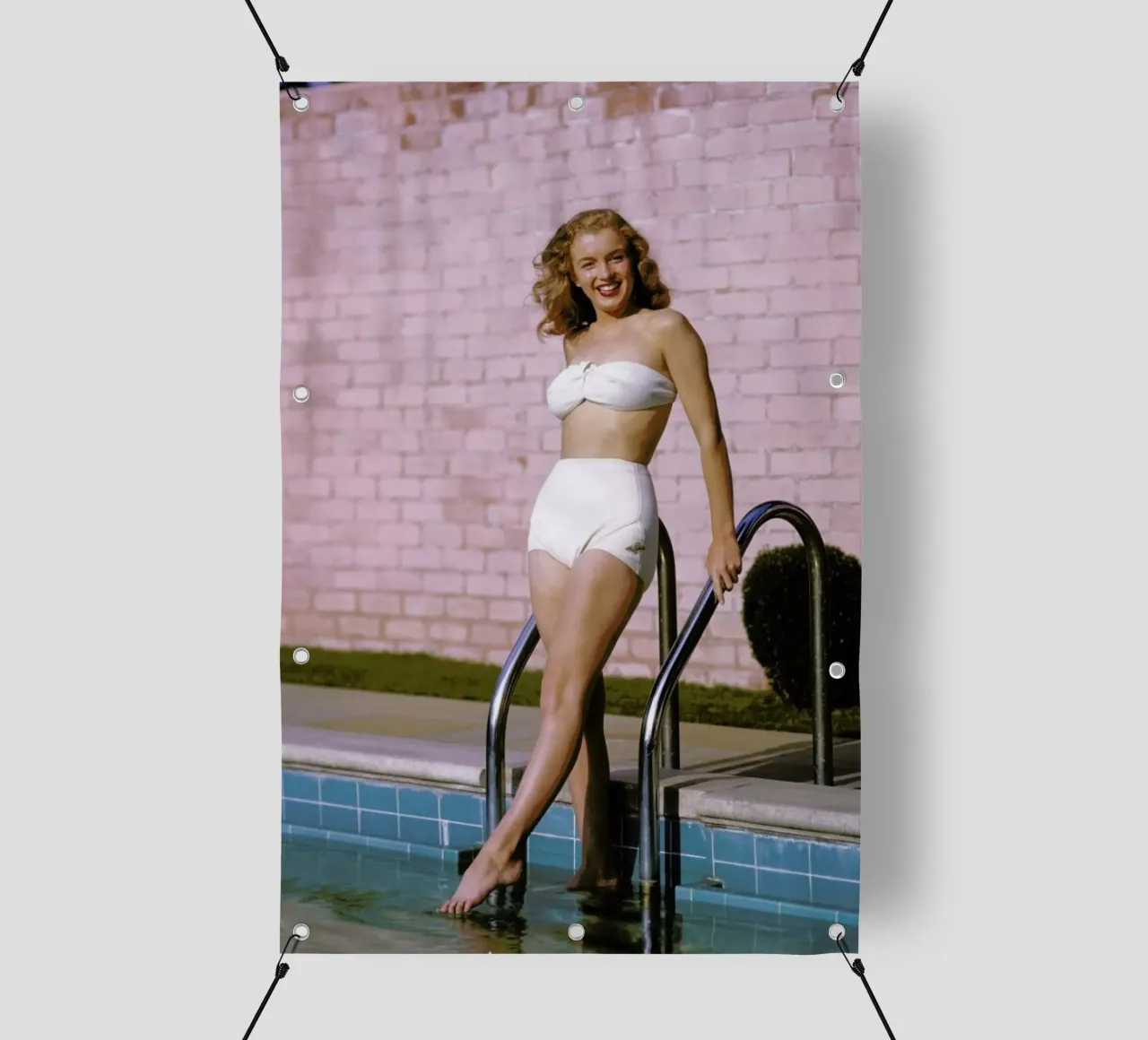Young Marilyn Monroe Poolside II pvc cover by Gallery Print and Art Limited