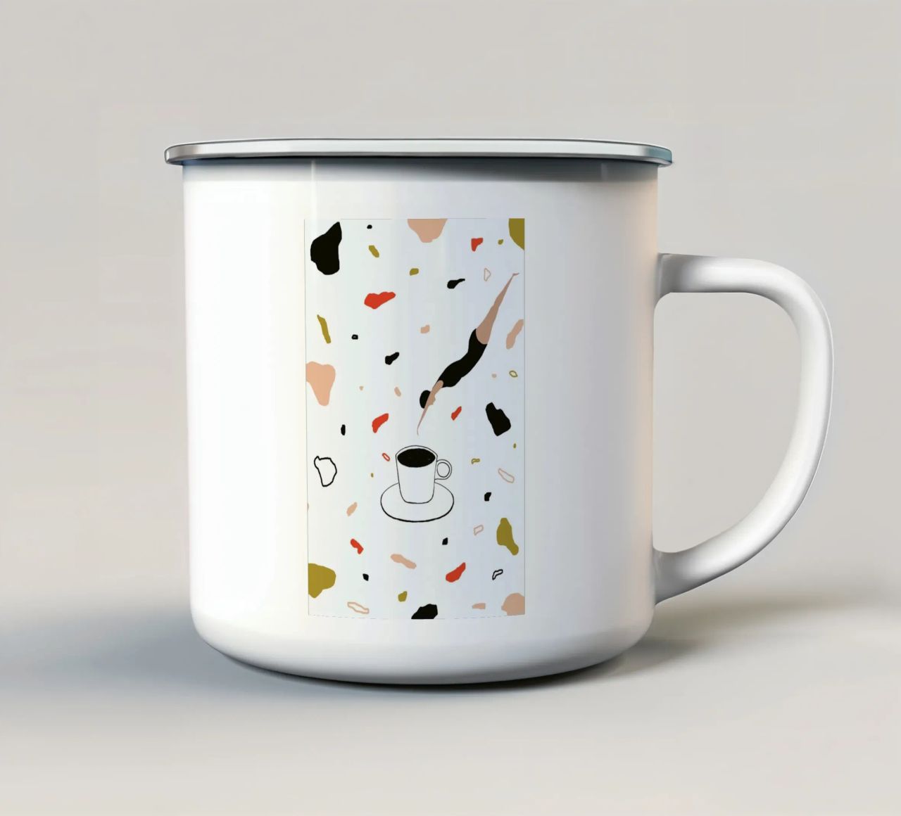 Coffee Lady enamel mug by Atelier Mave