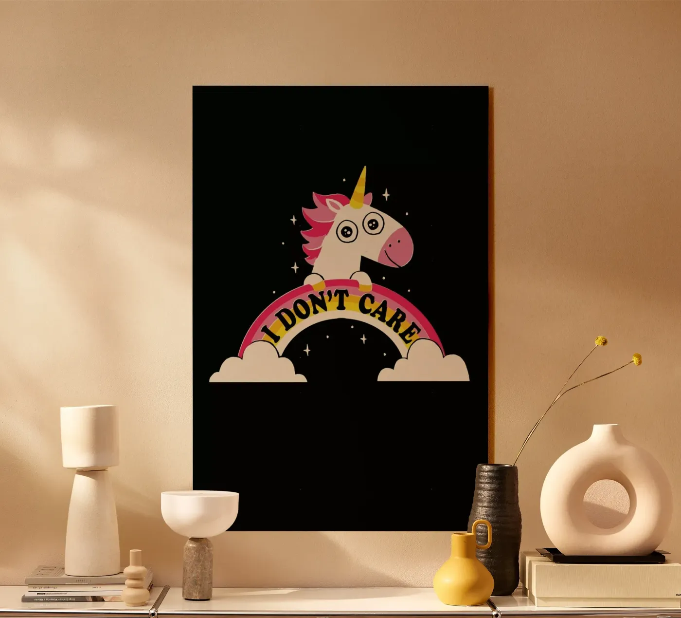 Unicorn Don’t Care plexiglass da DinoMike