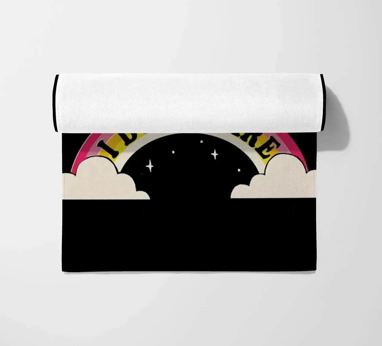Unicorn Don’t Care beach towel by DinoMike