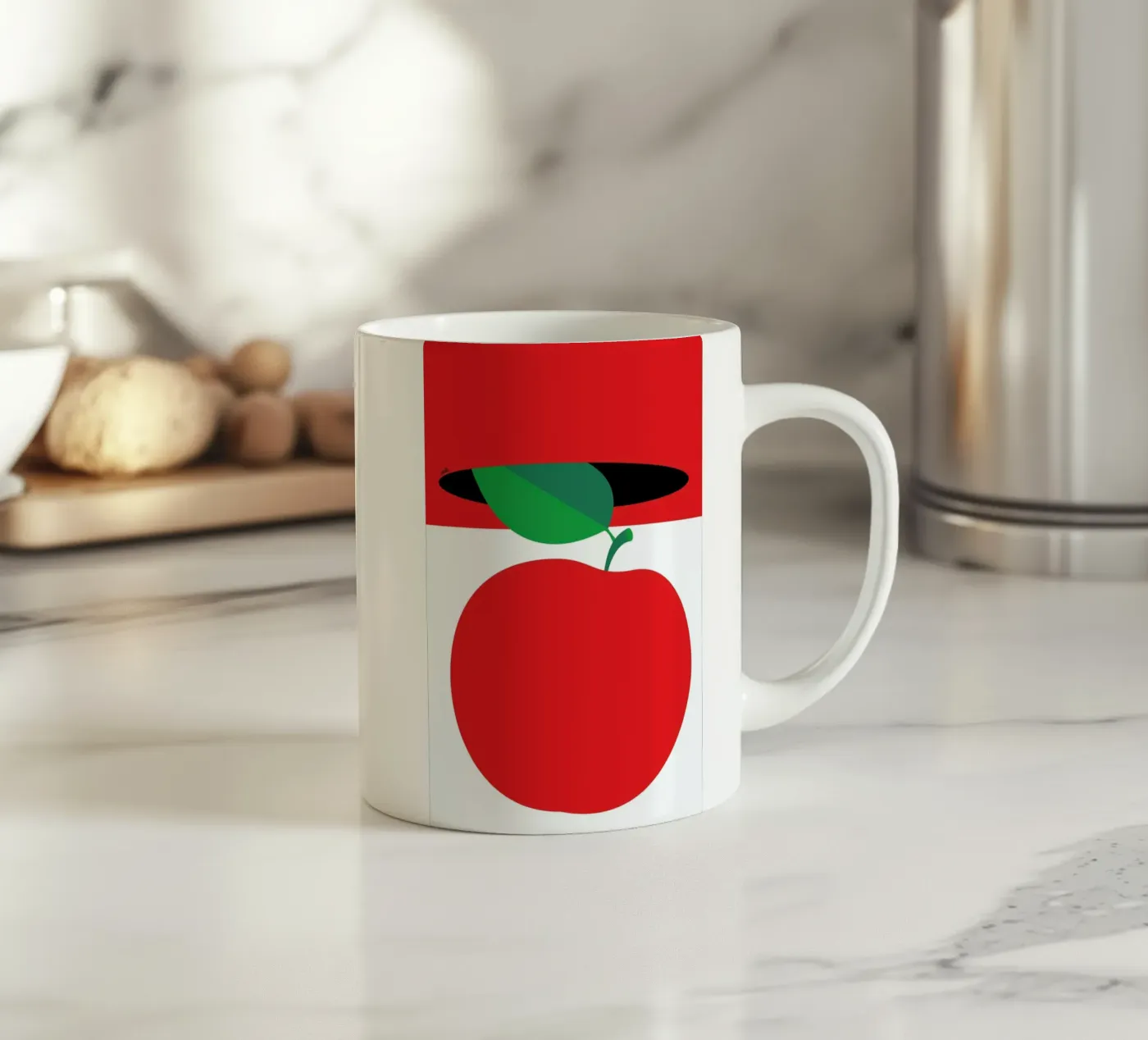 Apple 3 ceramic mug by Pietari Posti