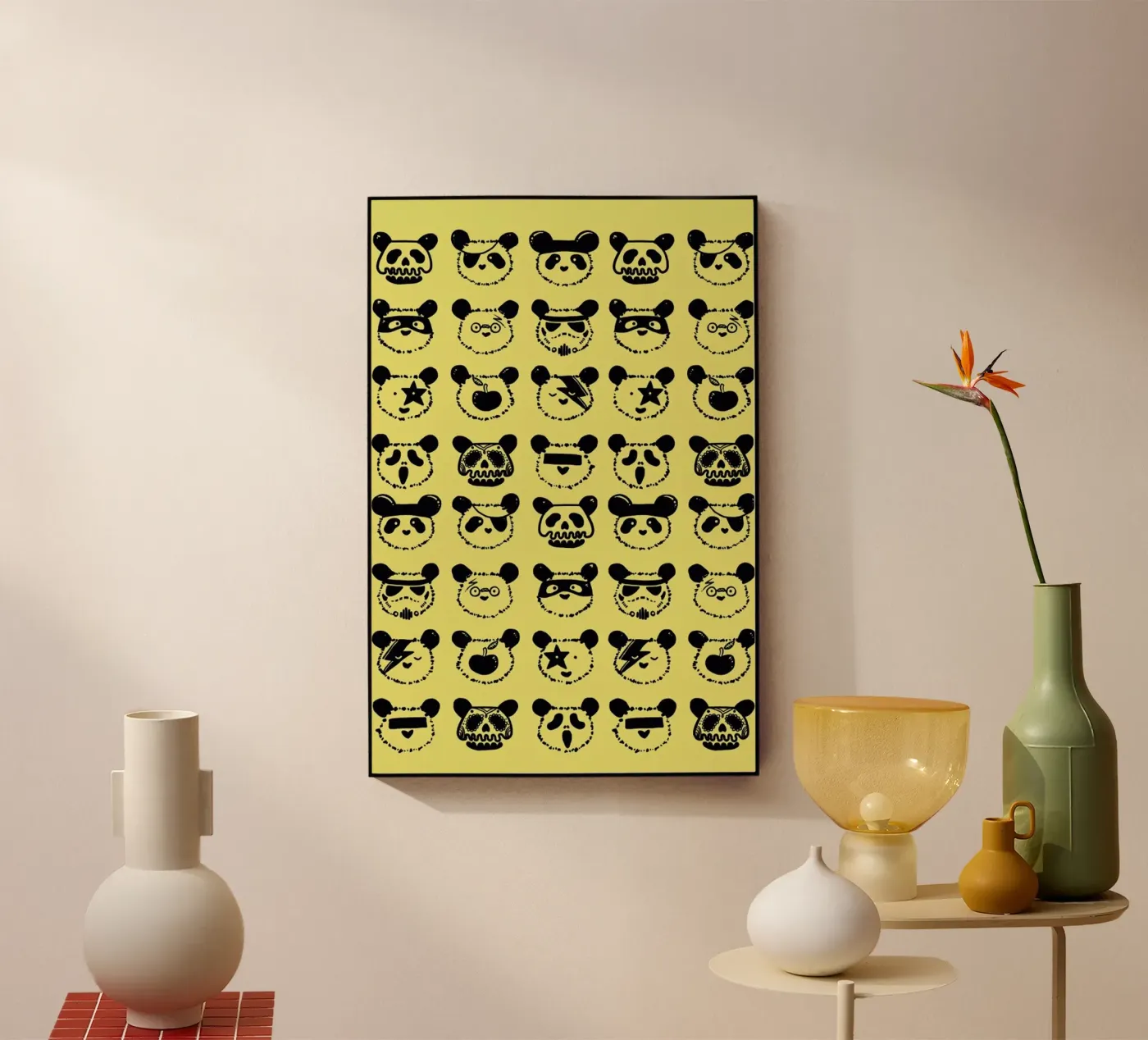 Pop Panda acrylic glass by Tobe Fonseca