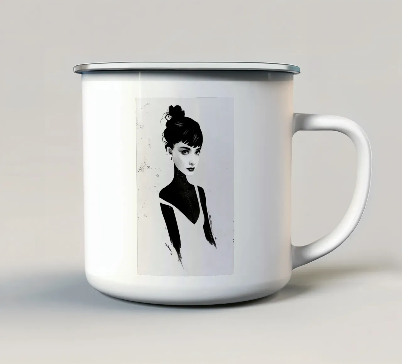 Oh, Audrey tazza in smalto da Ruben Ireland