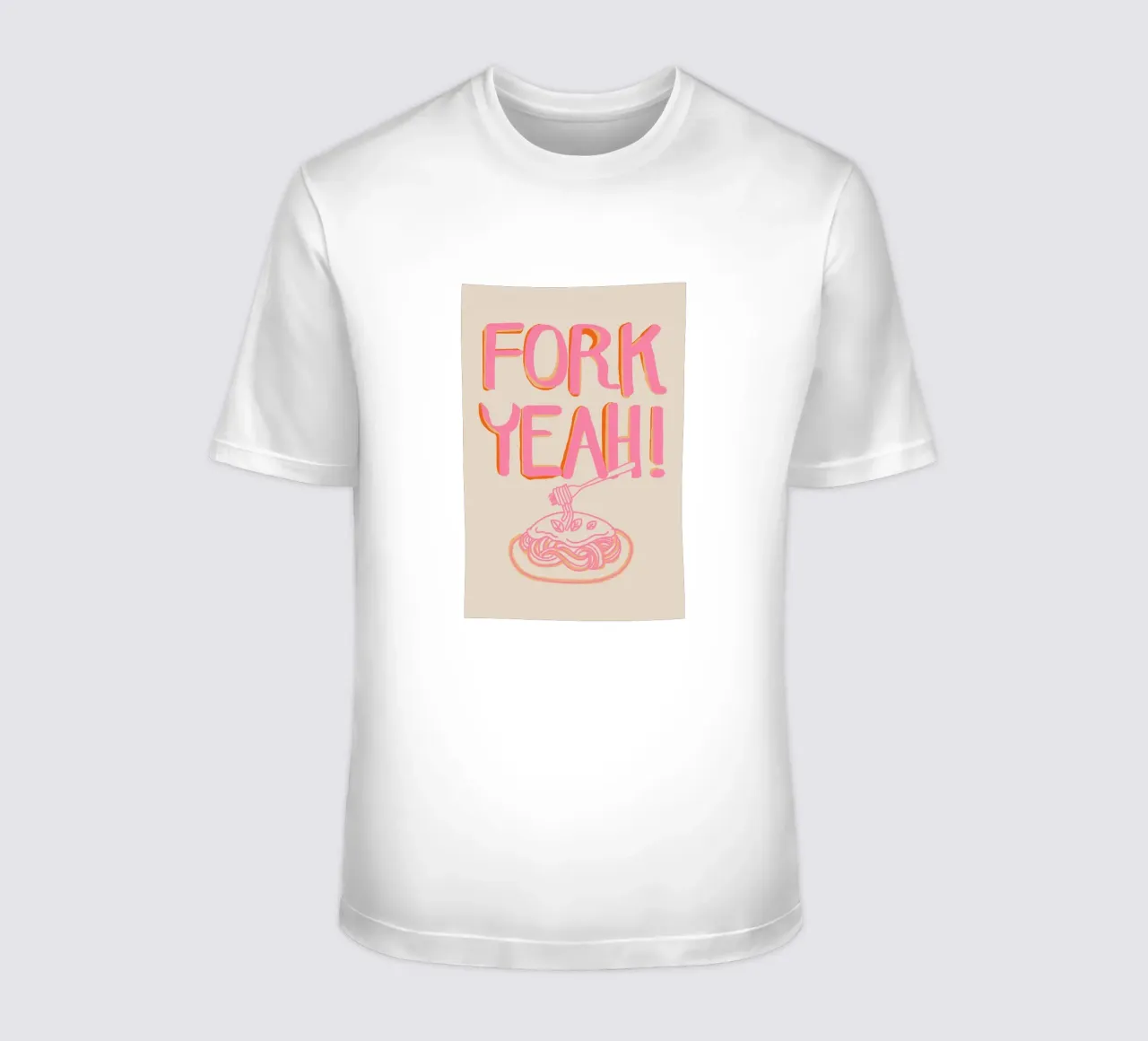 Vork ja! Speelse eetkunst t-shirt van Melloi Art Print