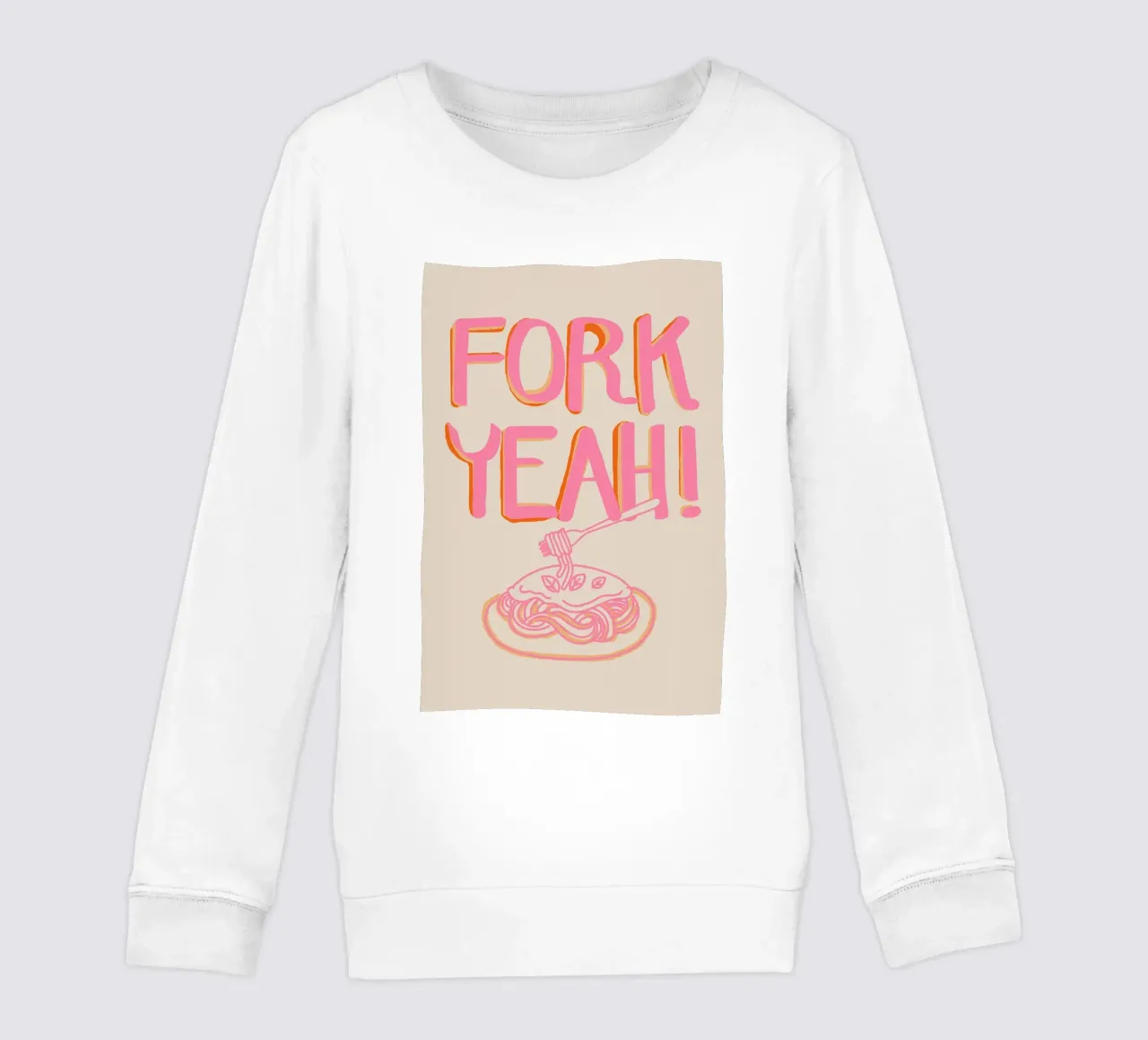 Vork ja! Speelse eetkunst kinder sweatshirt van Melloi Art Print