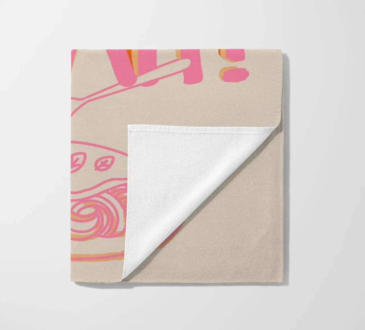 Vork ja! Speelse eetkunst strandhanddoek van Melloi Art Print
