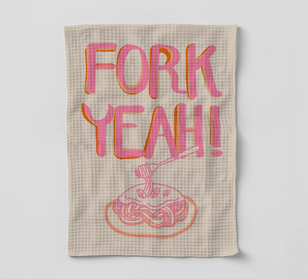 Vork ja! Speelse eetkunst theedoek van Melloi Art Print