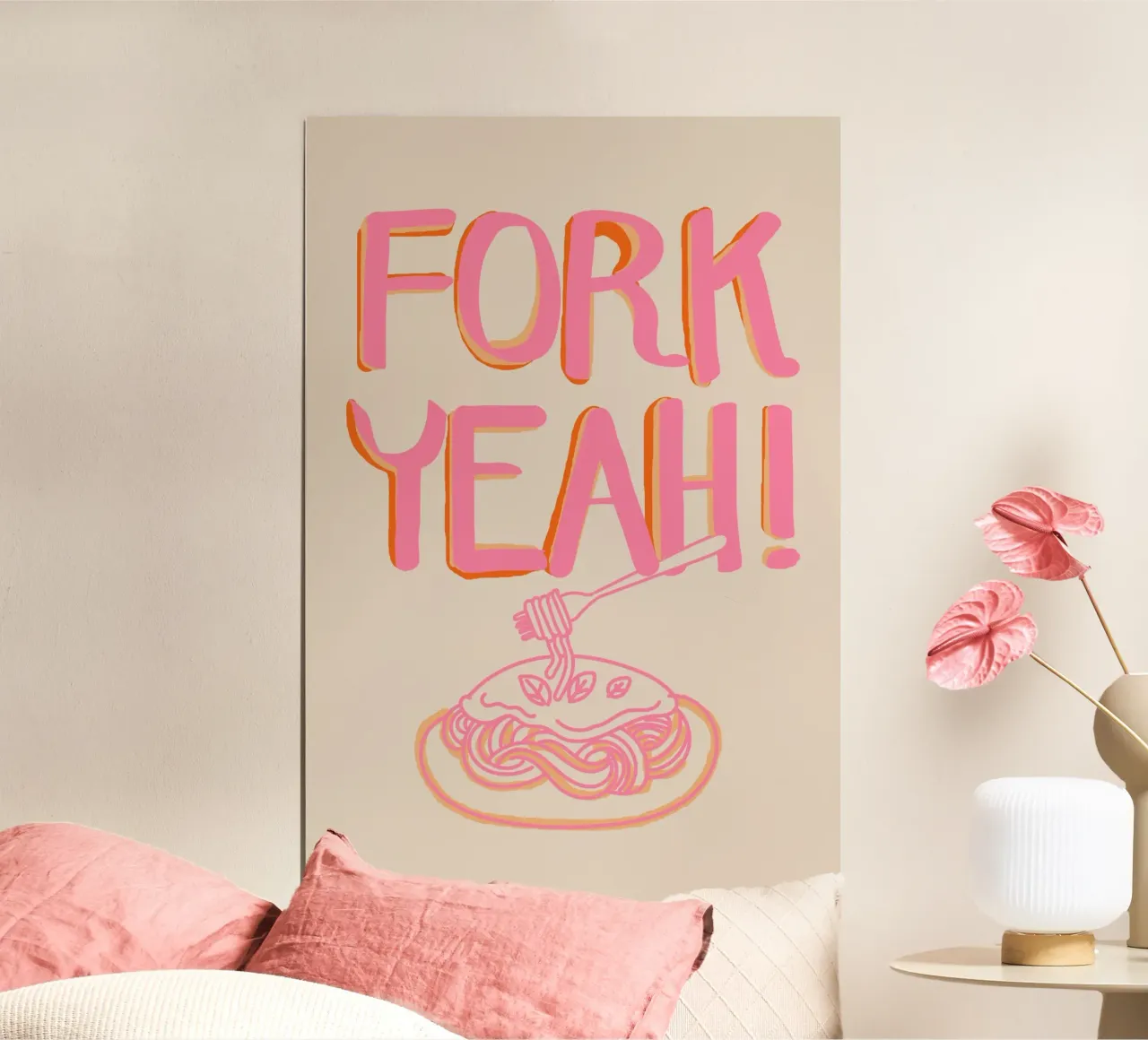 Vork ja! Speelse eetkunst hahnemühle van Melloi Art Print