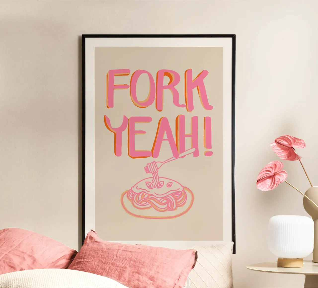 Vork ja! Speelse eetkunst hahnemühle van Melloi Art Print