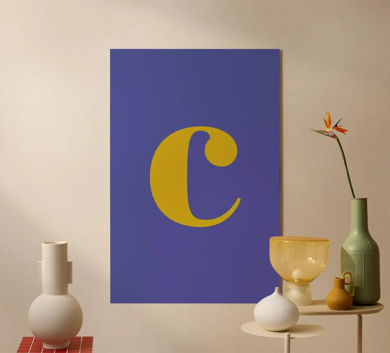 Blue Letter C plexiglass da Studio One