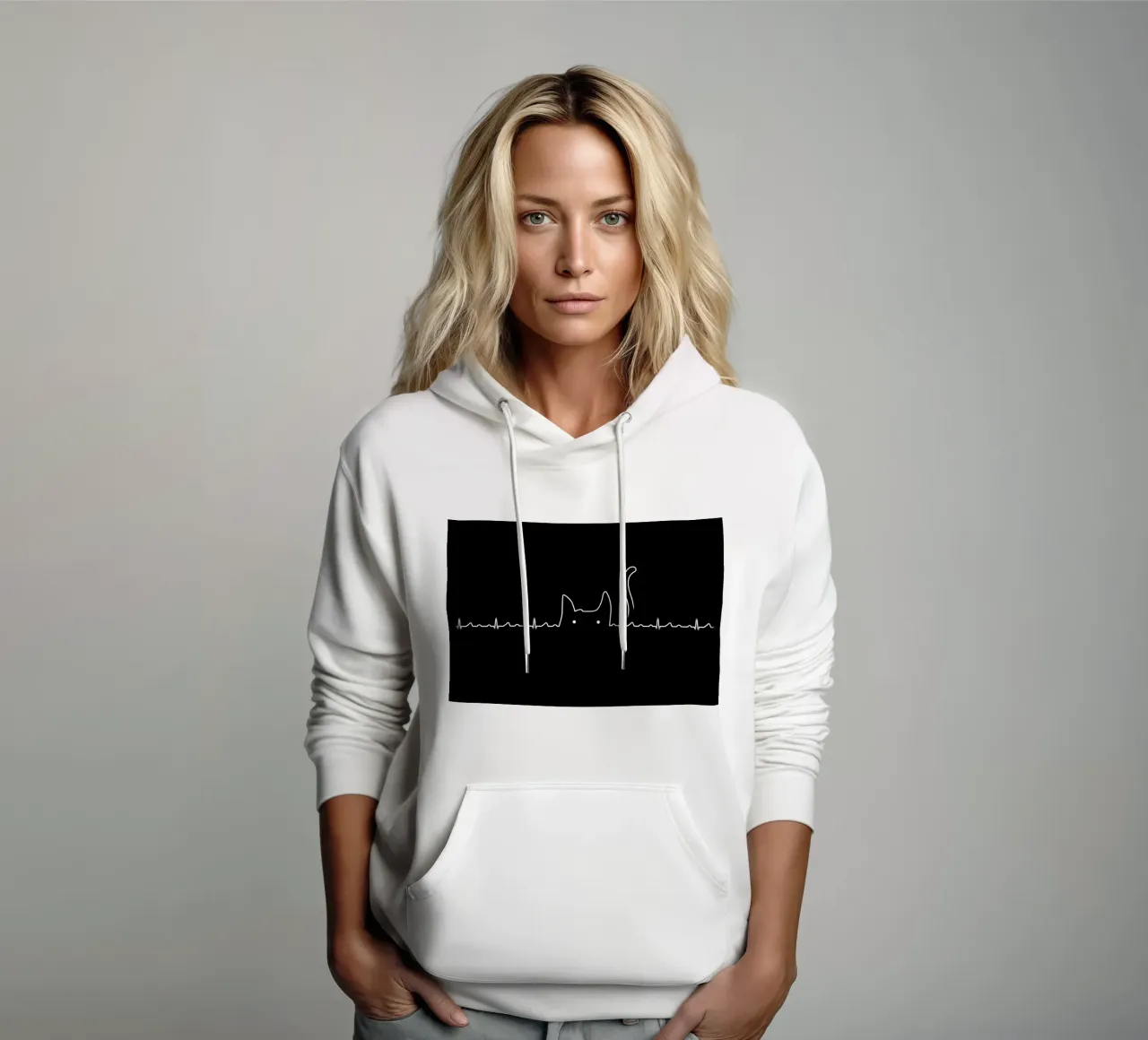 There is a cat in my heart felpa con cappuccio da Tobe Fonseca